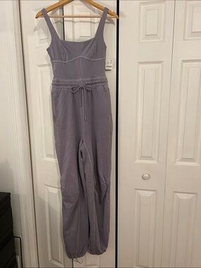 NWT Free People Trail Blazer Lilac/Lavender Jumpsuit with Drawstring Waist XS